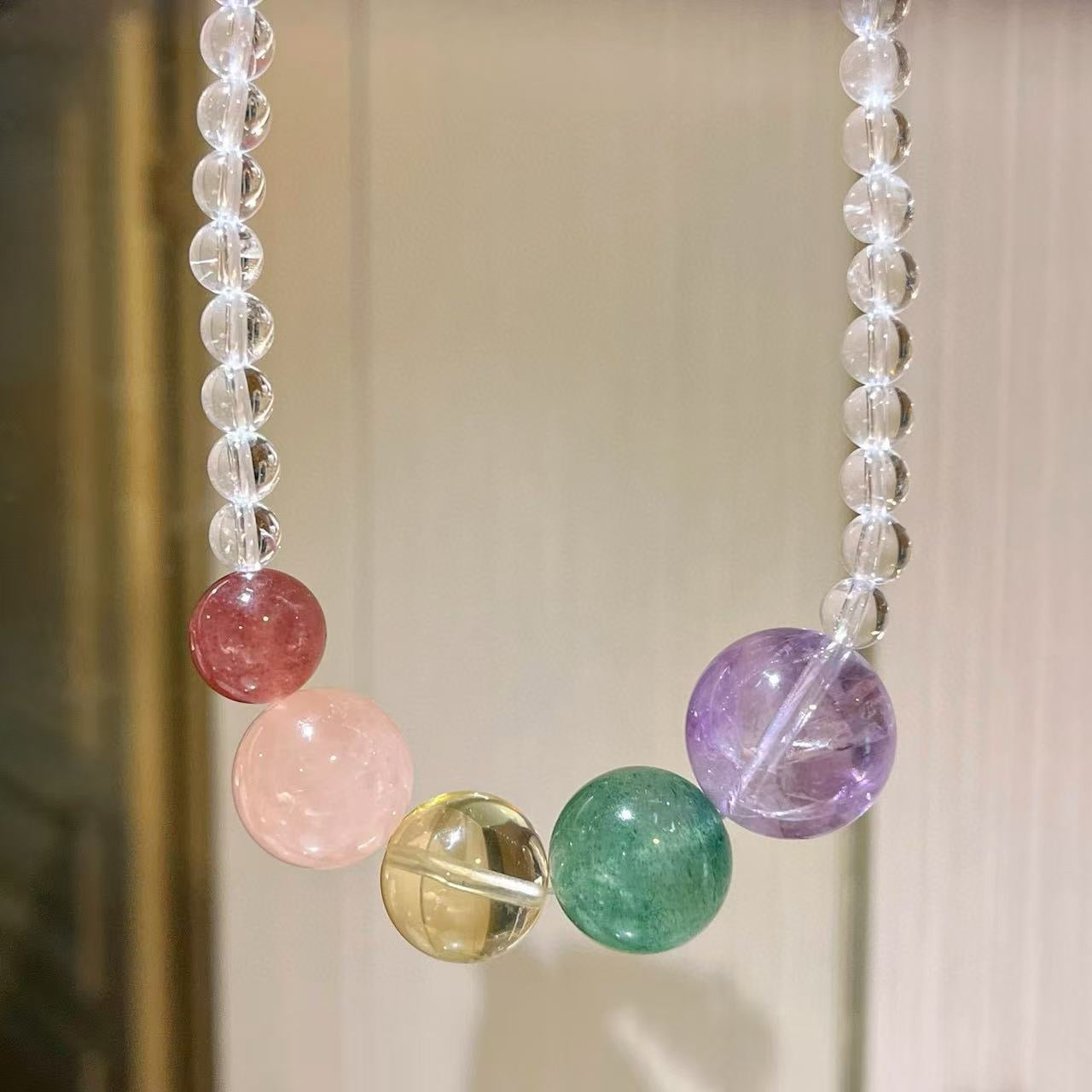 💫【Celestia】Crystal Harmony Necklace|Dopamine Energy Series
