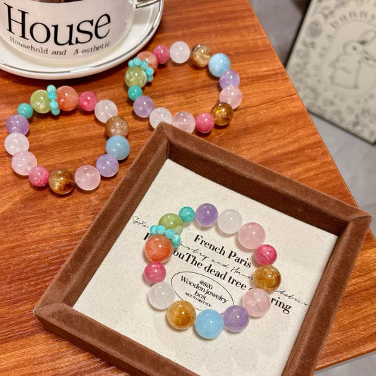 🍀【Lucky Bloom】All-Round Fortune Gemstone Bracelet｜Dopamine Energy Series