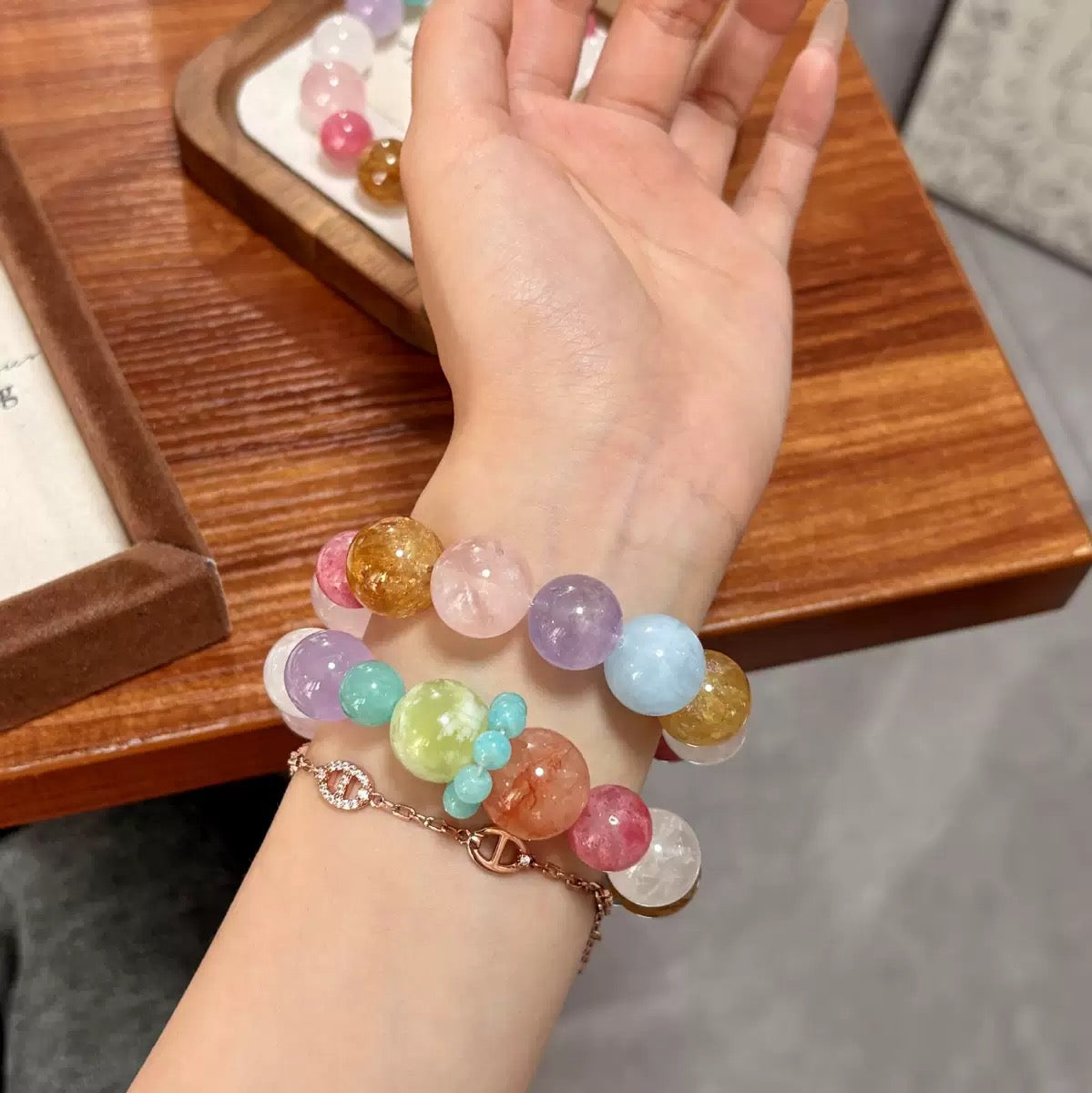 🍀【Lucky Bloom】All-Round Fortune Gemstone Bracelet｜Dopamine Energy Series