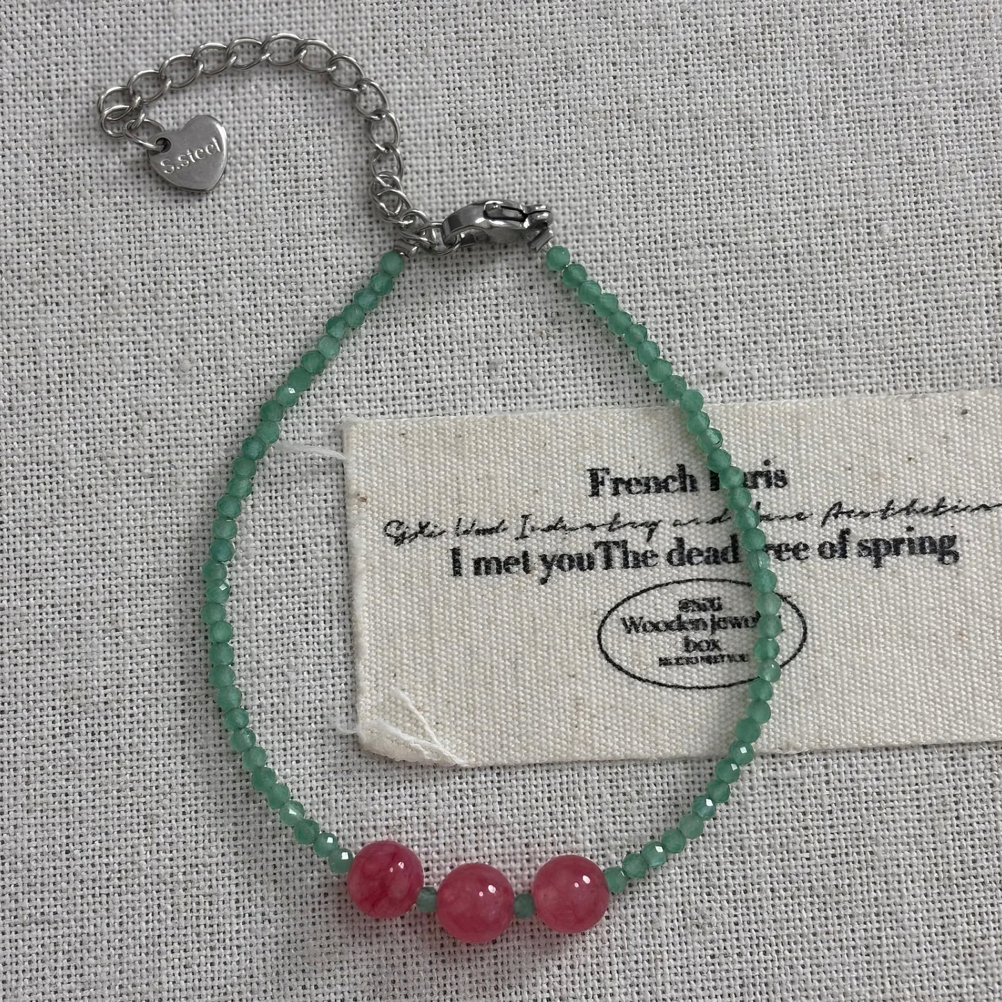 💖【Cat's Eye】Pink or Green Bracelets & Necklaces | Gentle Love Series
