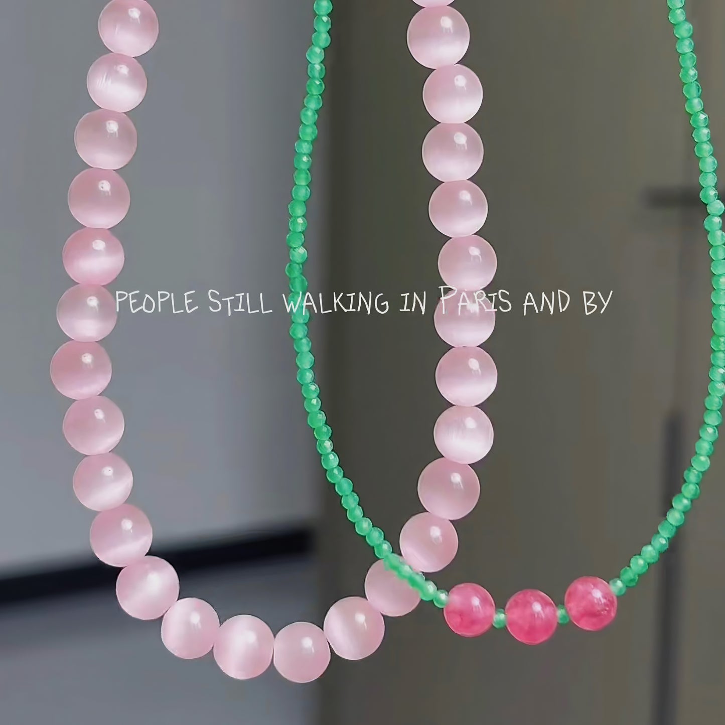 💖【Cat's Eye】Pink or Green Bracelets & Necklaces | Gentle Love Series
