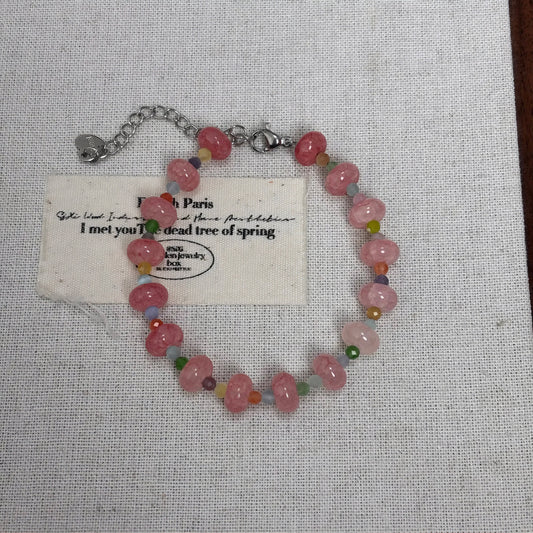 🍬【Candy】Strawberry Quartz Bracelet & Necklace | Gentle Love Series