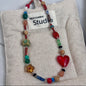🌟【Vibe】Natural Stone, Glass & Ceramic Necklace｜Dopamine Energy Series