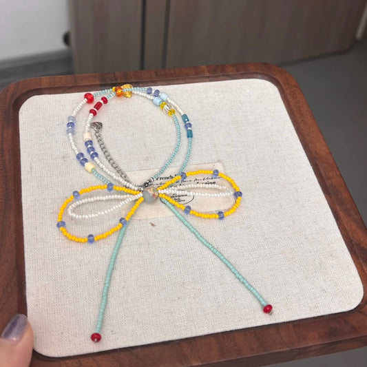 ❇️ 【Ribbon Charm】Seed Bead Necklaces｜Gentle Love Series