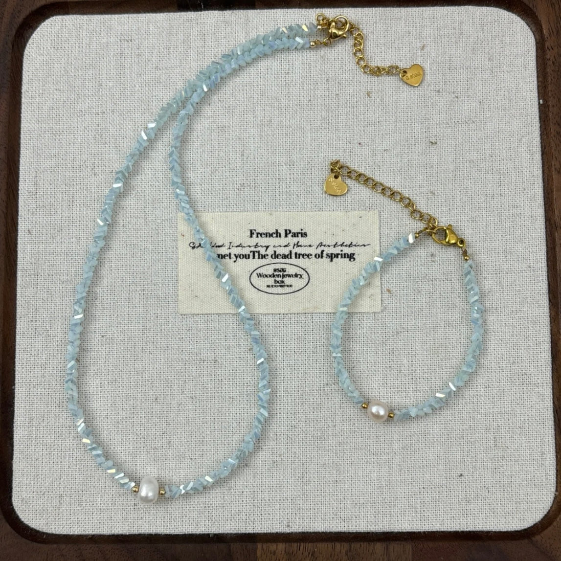 💎【Frost】Crystal & Freshwater Pearl Bracelet & Necklace｜Gentle Love Series