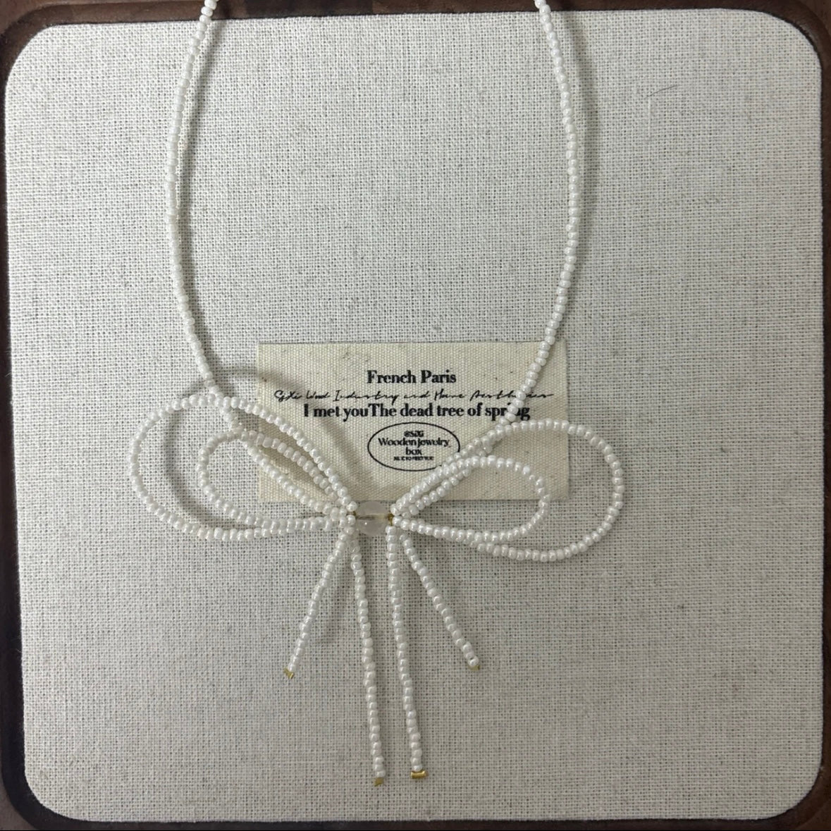 ❇️ 【Ribbon Charm】Seed Bead Necklaces｜Gentle Love Series