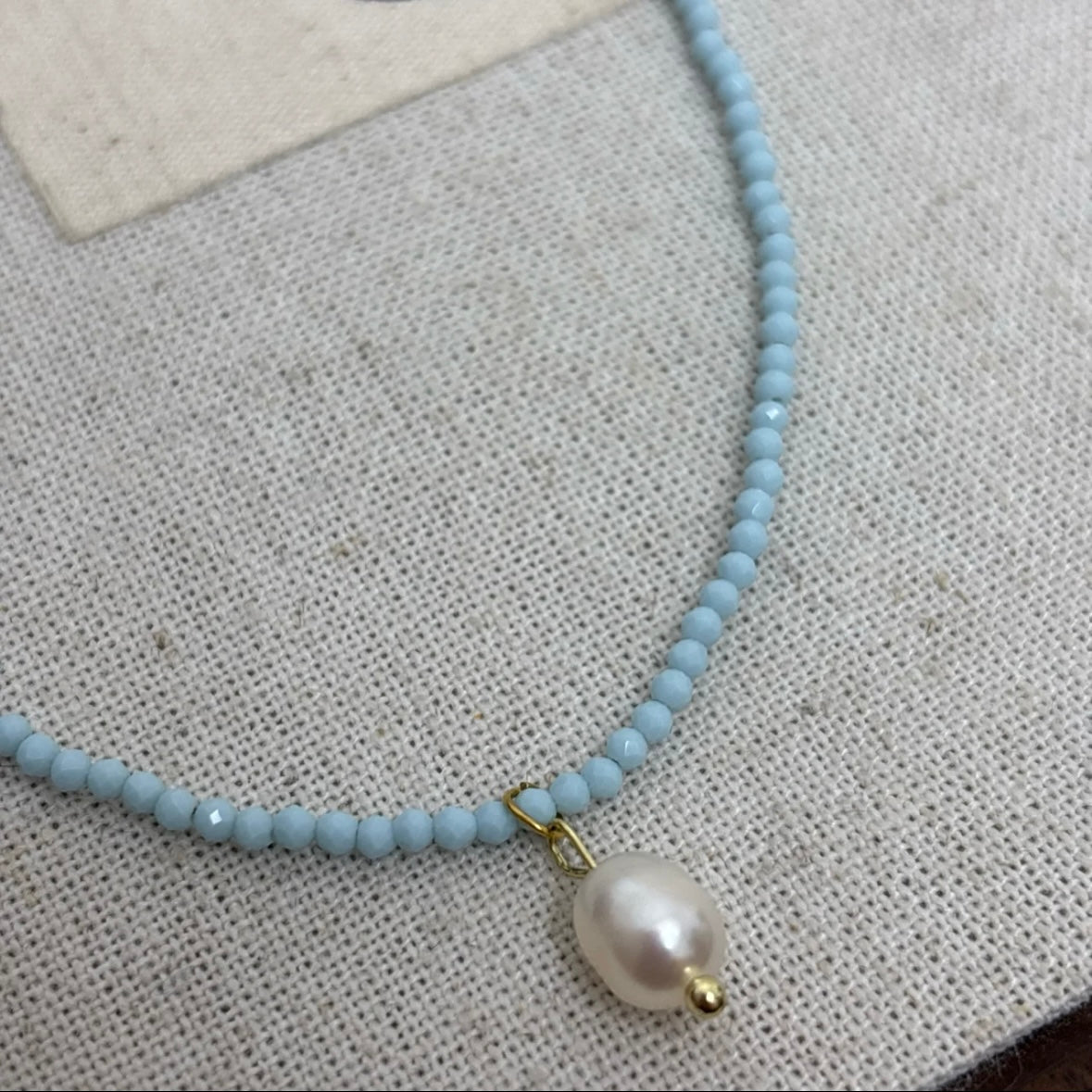 💙【Seafoam】Shell Beads / Crystal & Freshwater Pearl Necklaces｜Gentle Love Series