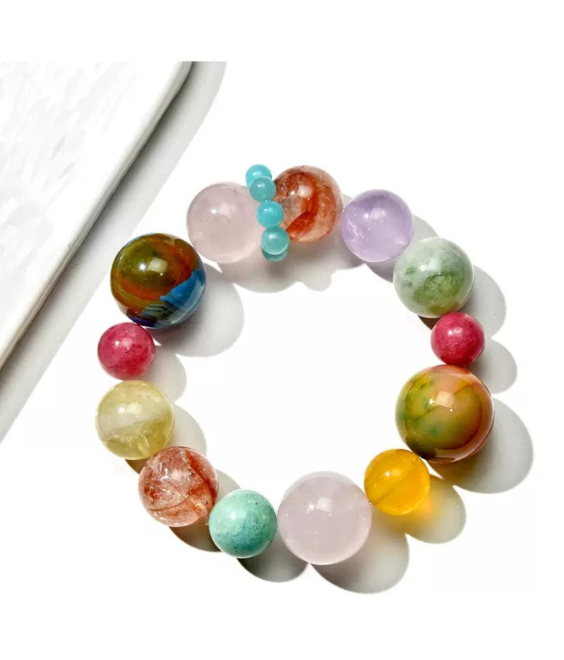 🪐【Cosmo】Planetary Gemstone Bracelet｜Dopamine Energy Series