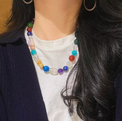 7 Chakra Necklace - Crystal Gemstone Harmony Jewelry
