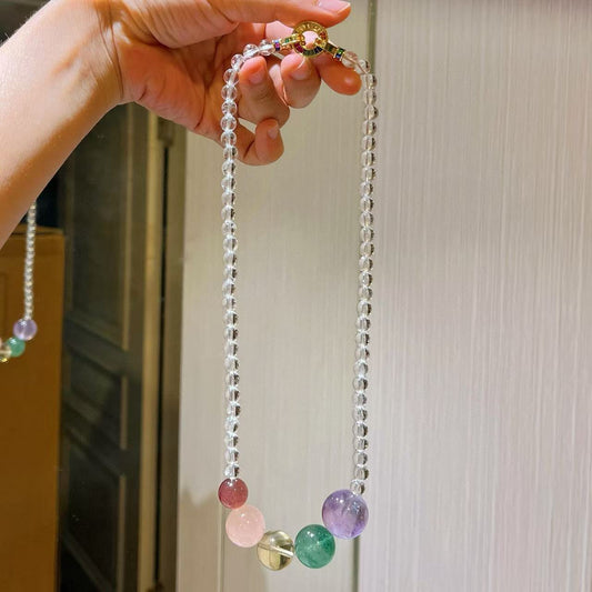 💫【Celestia】Crystal Harmony Necklace｜Dopamine Energy Series