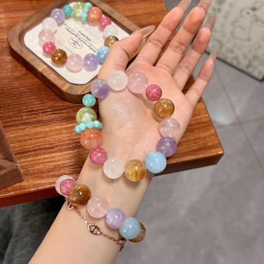 🍀【Lucky Bloom】All-Round Fortune Gemstone Bracelet｜Dopamine Energy Series