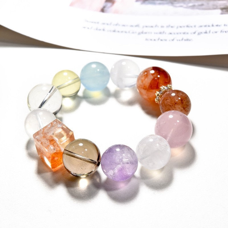 🌈【Aurora】Natural Gemstone Bracelet｜Dopamine Energy Series