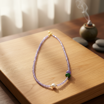 Amethyst Mist Necklace - Clean Top View