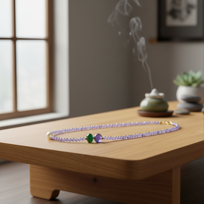 Amethyst Mist Necklace - Side Angle