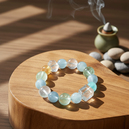 Azure Aquamarine Bracelet - Top View