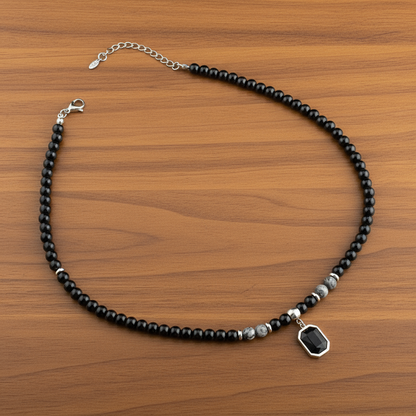 Black Onyx Map Stone - Top Angle