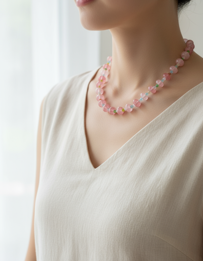 Cherry Blossom Necklace - Lifestyle