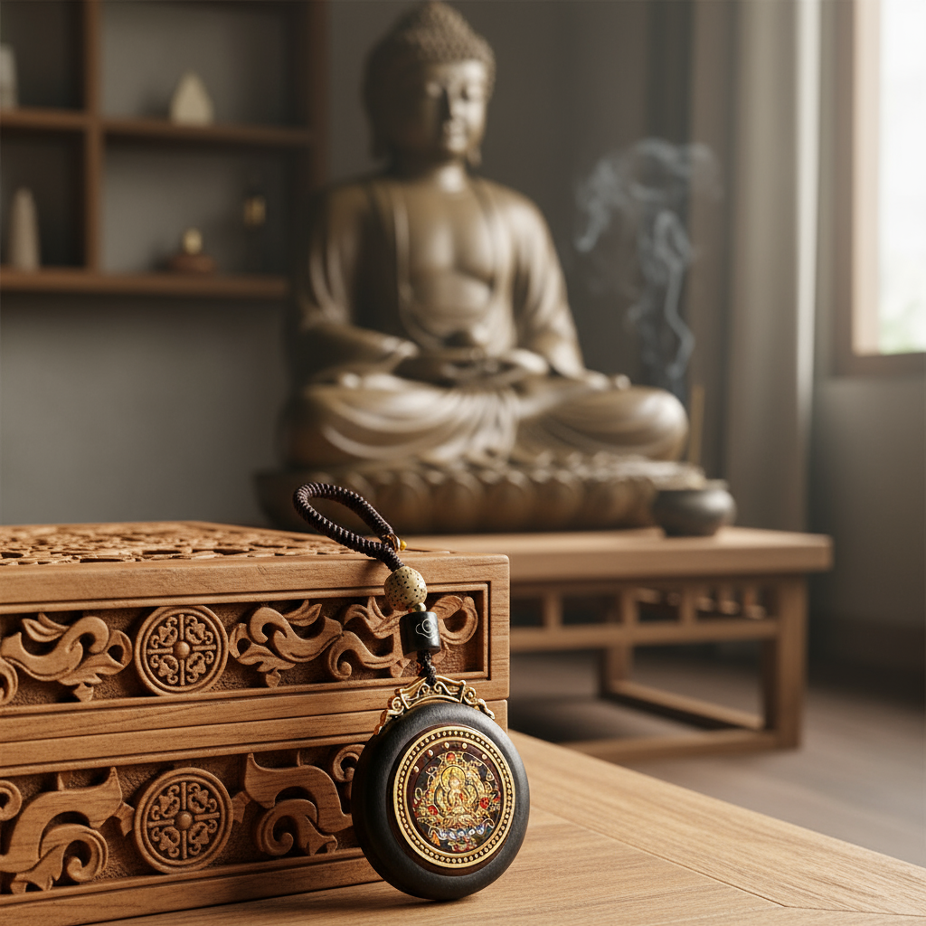 Ebony Goddess Keychain - Natural with Box