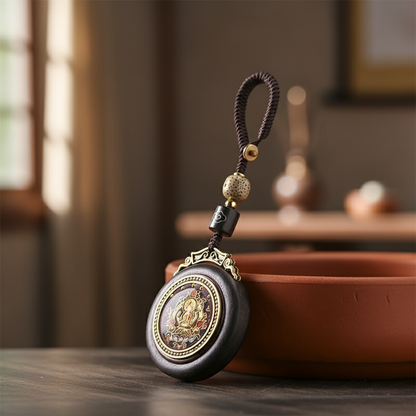 Ebony Goddess Keychain - Pendant Detail