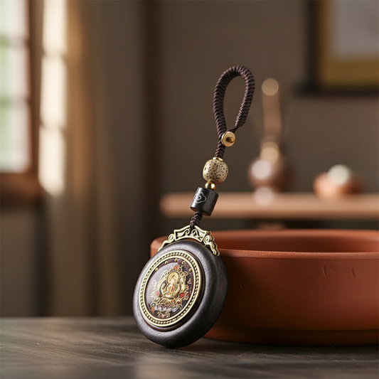 Ebony Goddess Keychain - Pendant Detail