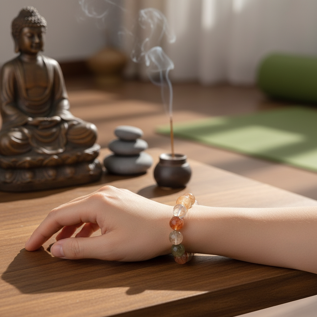 Fortune Rutilated Quartz Bracelet - Consistent Studio Style