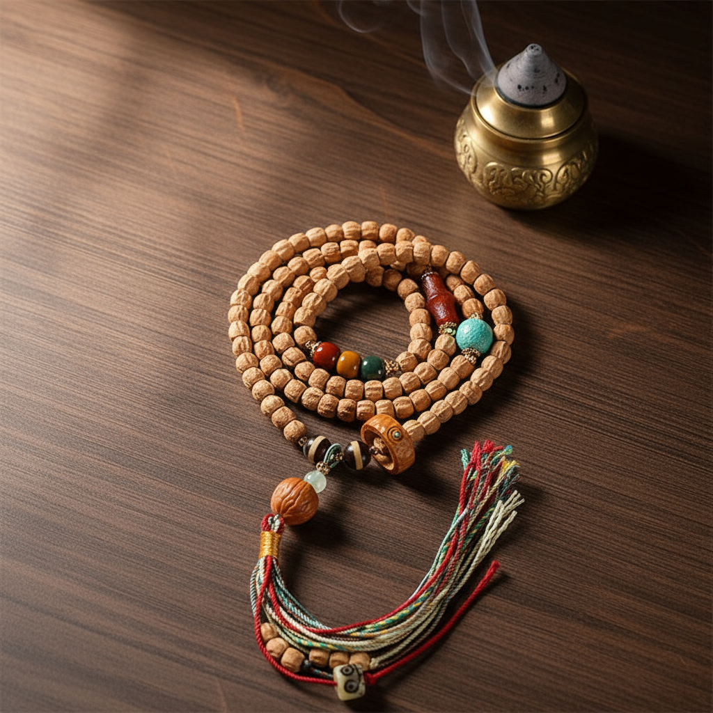 Passionfruit Seed Mala - Circular Top