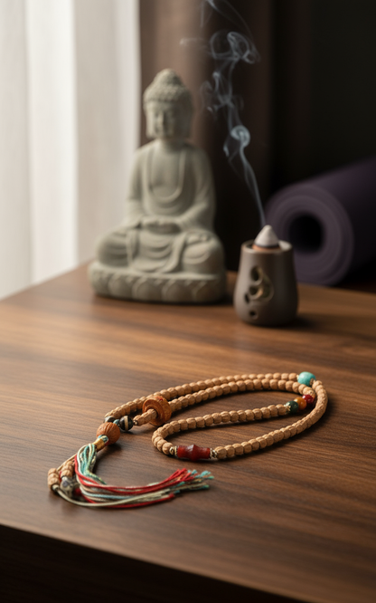Passionfruit Seed Mala - Draped