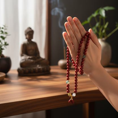 Red Tibetan Mala - Lifestyle Prayer