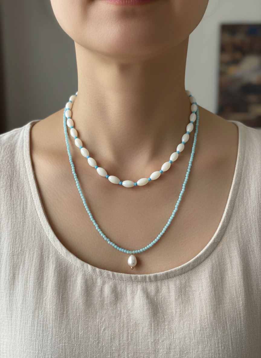 Seafoam Necklaces - Lifestyle Corrected