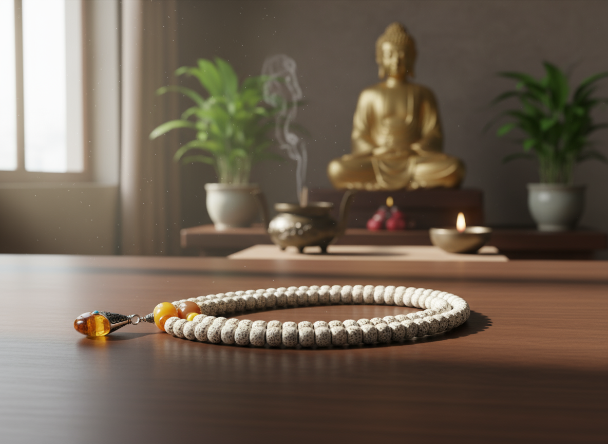 Star Moon Bodhi Mala - Side Angle