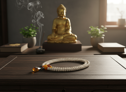 Star Moon Bodhi Mala - Top View