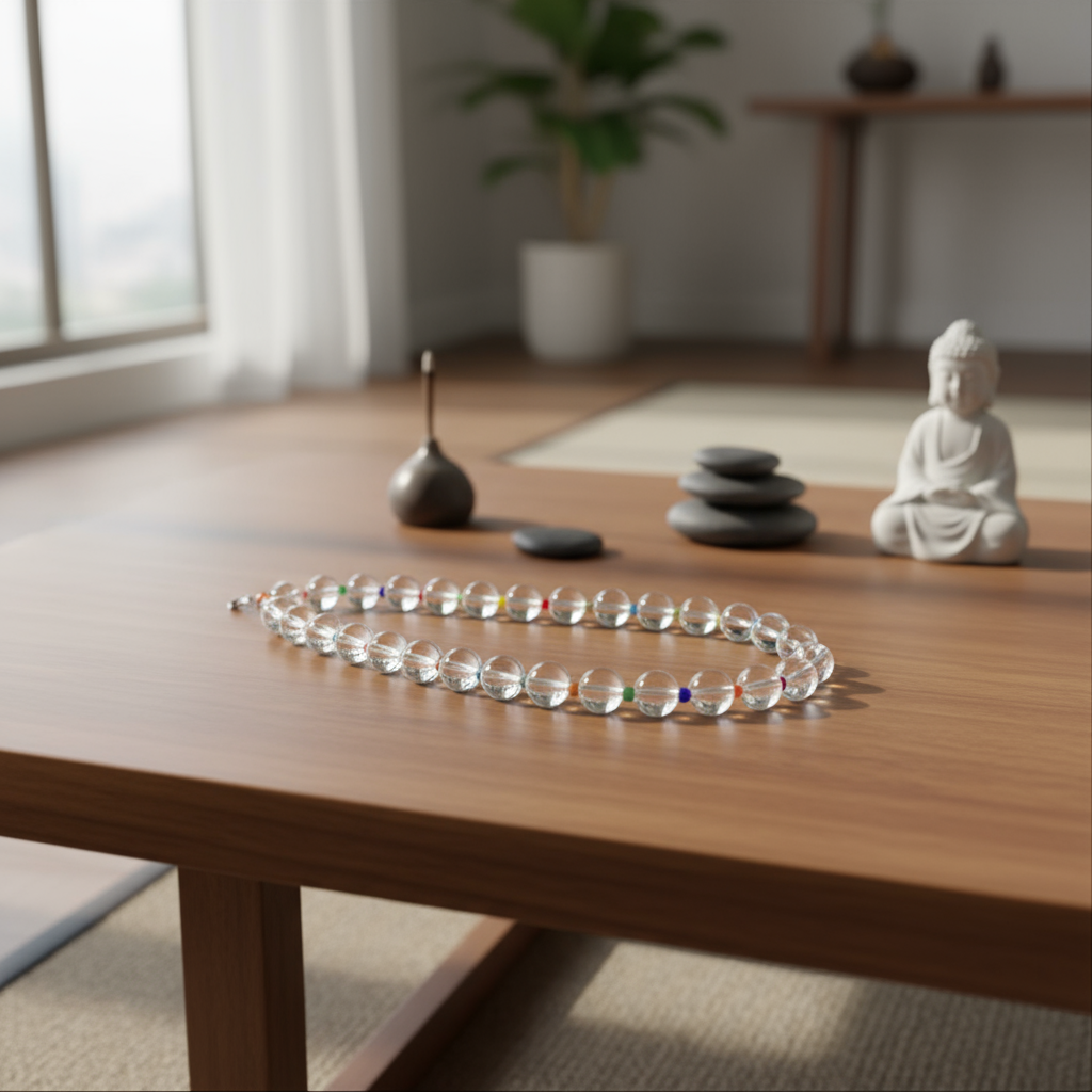 White Crystal Necklace - Studio