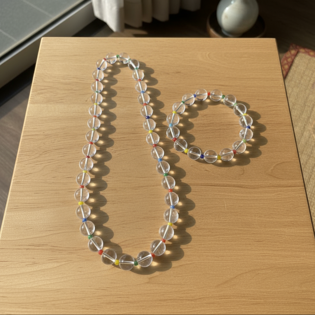 White Crystal Set - Top View